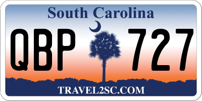 SC license plate QBP727