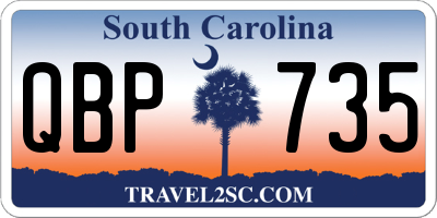 SC license plate QBP735