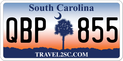 SC license plate QBP855