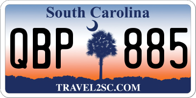 SC license plate QBP885