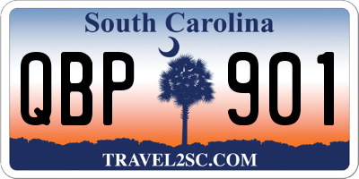 SC license plate QBP901