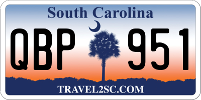 SC license plate QBP951