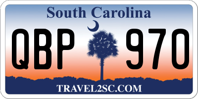 SC license plate QBP970