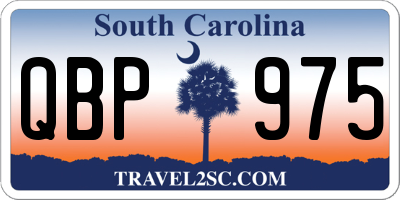 SC license plate QBP975