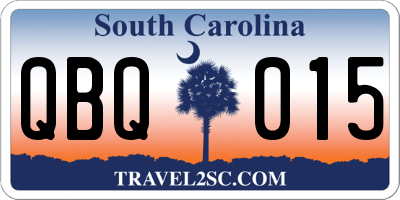 SC license plate QBQ015