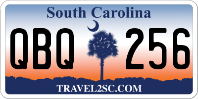 SC license plate QBQ256