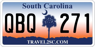 SC license plate QBQ271