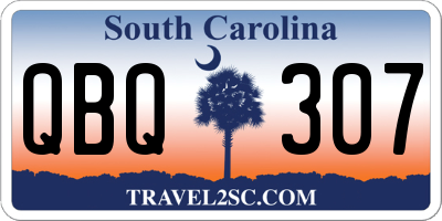 SC license plate QBQ307