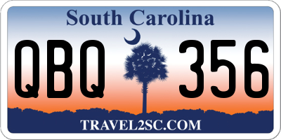 SC license plate QBQ356