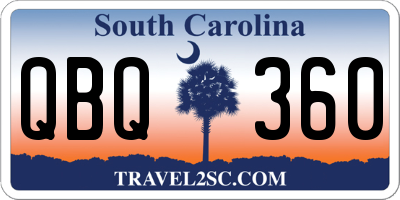 SC license plate QBQ360