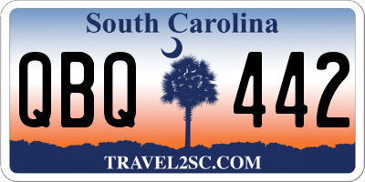 SC license plate QBQ442