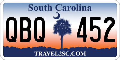 SC license plate QBQ452