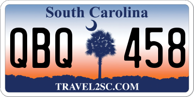 SC license plate QBQ458