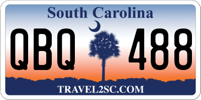 SC license plate QBQ488