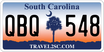 SC license plate QBQ548