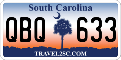 SC license plate QBQ633