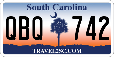 SC license plate QBQ742