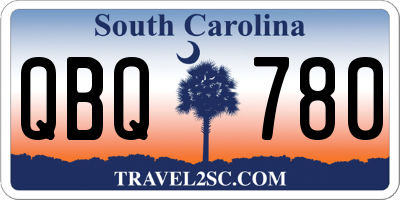SC license plate QBQ780