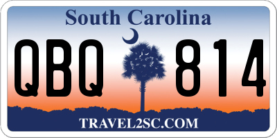 SC license plate QBQ814