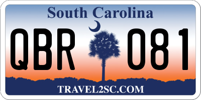 SC license plate QBR081