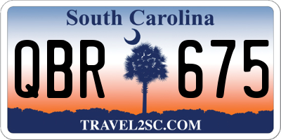 SC license plate QBR675