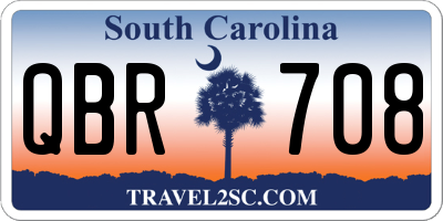SC license plate QBR708