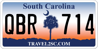 SC license plate QBR714