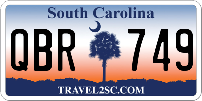 SC license plate QBR749
