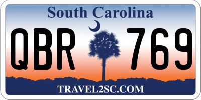 SC license plate QBR769