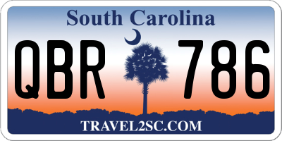 SC license plate QBR786