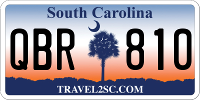 SC license plate QBR810