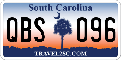 SC license plate QBS096