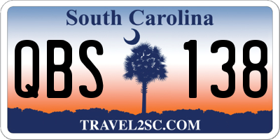 SC license plate QBS138