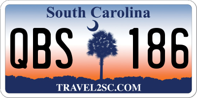 SC license plate QBS186