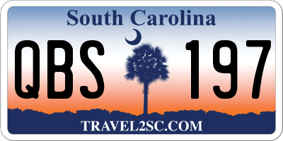 SC license plate QBS197