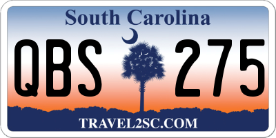 SC license plate QBS275