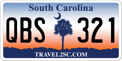 SC license plate QBS321