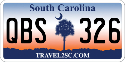 SC license plate QBS326