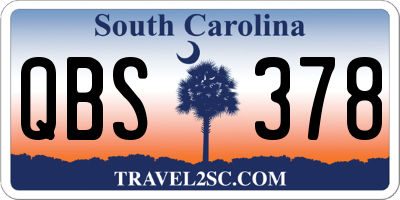 SC license plate QBS378