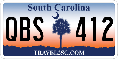 SC license plate QBS412
