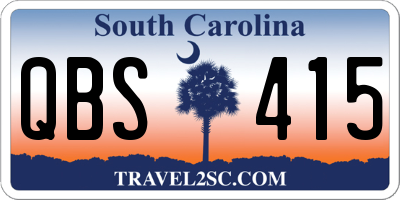 SC license plate QBS415