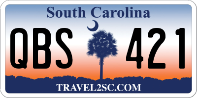 SC license plate QBS421