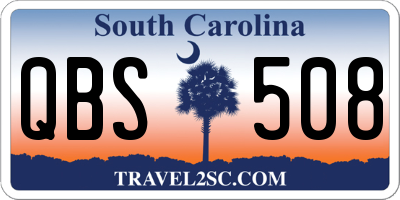 SC license plate QBS508