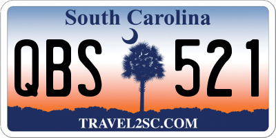 SC license plate QBS521