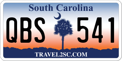 SC license plate QBS541