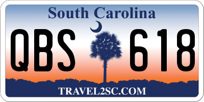 SC license plate QBS618