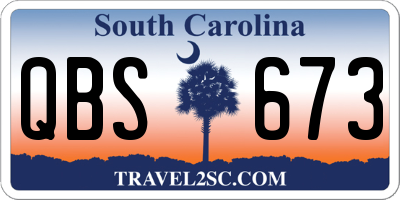 SC license plate QBS673