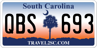 SC license plate QBS693