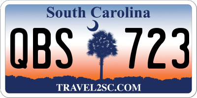 SC license plate QBS723