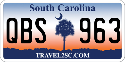 SC license plate QBS963